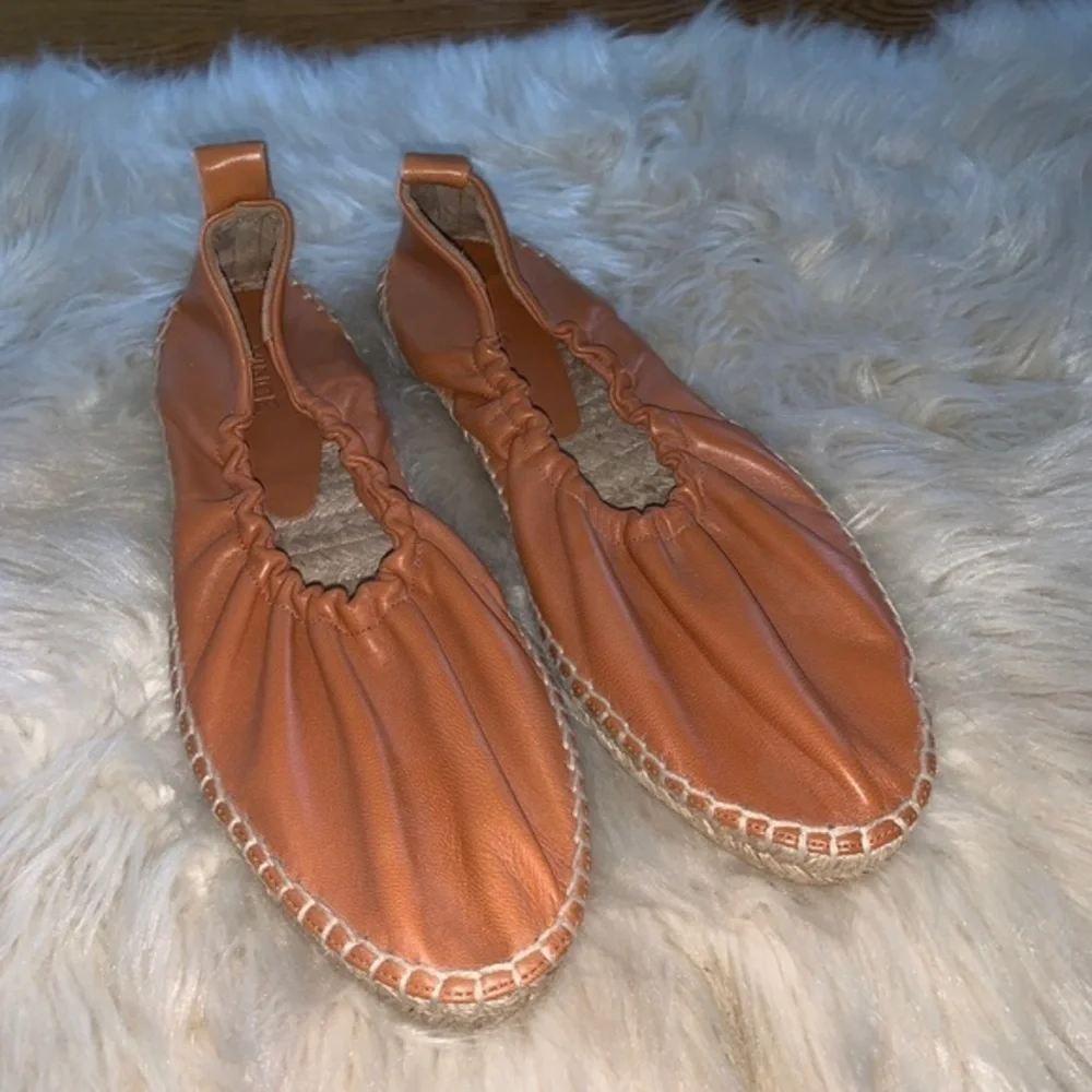 Vince Rae Brown‎ Leather espadrille flats size 9